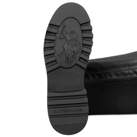 U.S.Polo Assn. Black women's boots with a flexible uppers to the knees