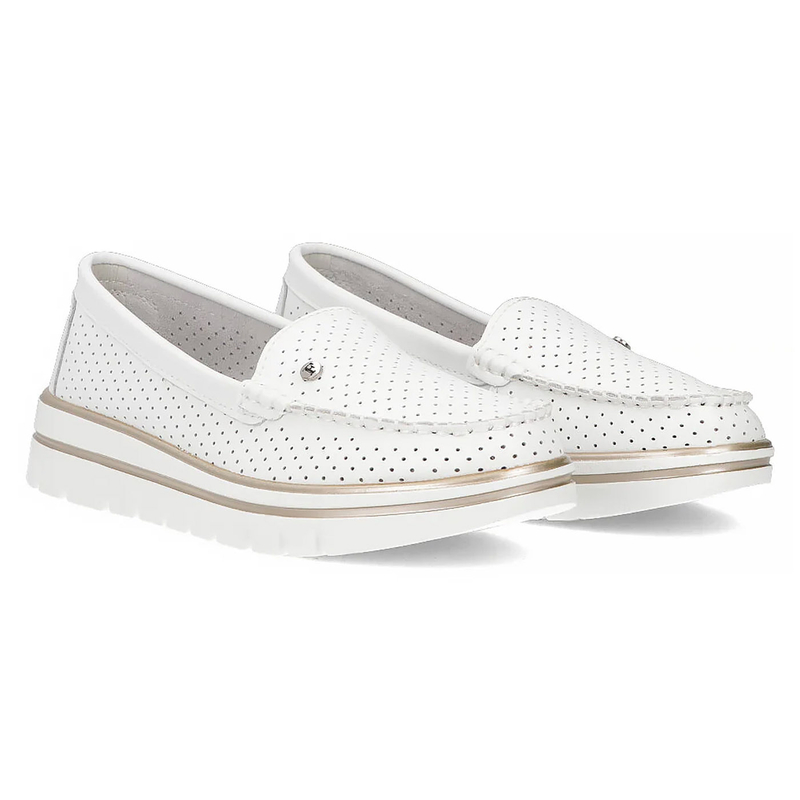 Filippo Leather White Low Shoes