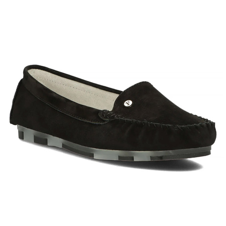 Filippo Women's Leather Moccasins Black