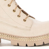 Maciejka Light Beige Women's Lace-Up Boots