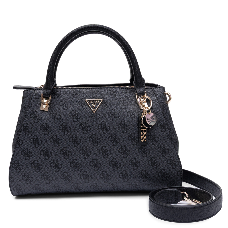 Guess Elegancka Monogram Torebka Klasyczna Czarna HWBG9672070-COAL