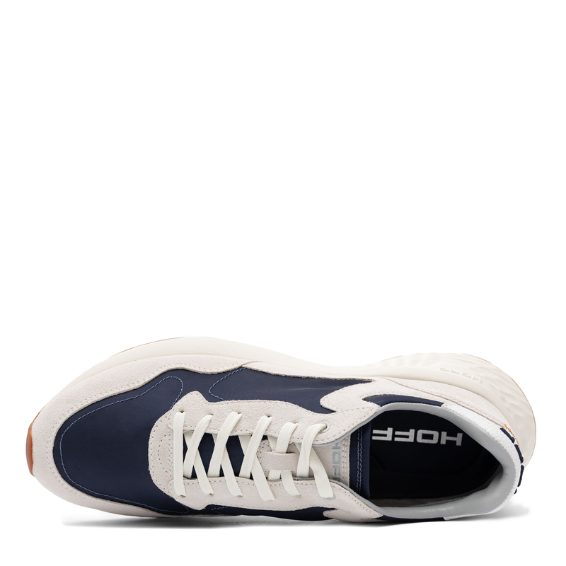 Hoff Men’s Leather-Textile Sneakers Cushioned 5 cm Platform Grey/Navy 12535606