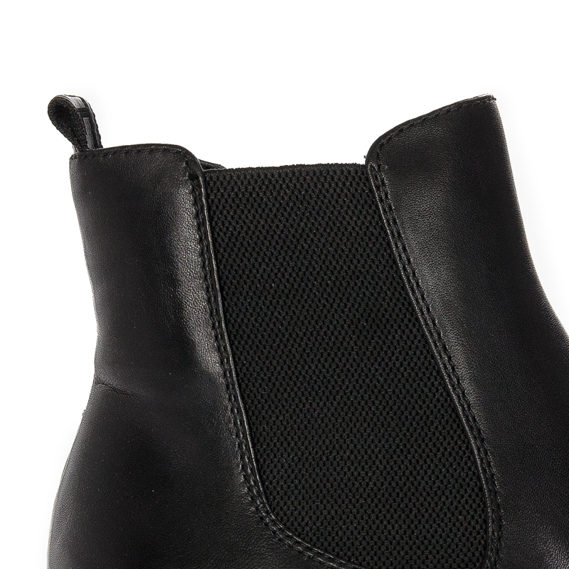 Tamaris Black Comb Leather Boots
