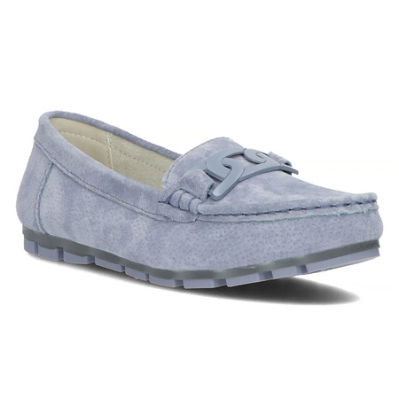 Filippo Women's Leather Moccasins Blue