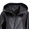 Opra Women's leather Rim Black Coat