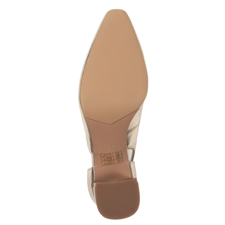 Maciejka Leather Block-Heel Ankle-Strap Pumps Gold K6816-25/00-1