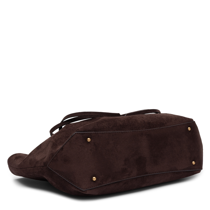 Guess Suede Shoulder Tote Bag Chocolate Brown HWSG2237230-ESPRESSO