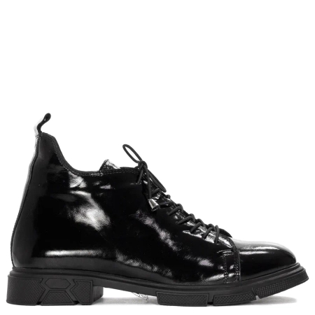 Venezia Women's Black patent leather boots
