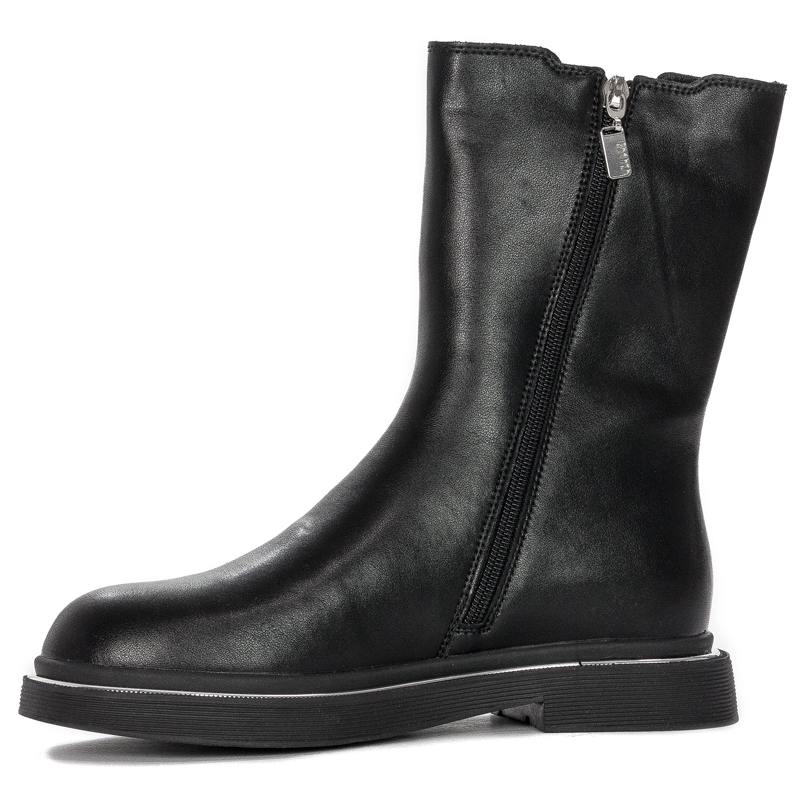 GOE Women's warm leather black boots
