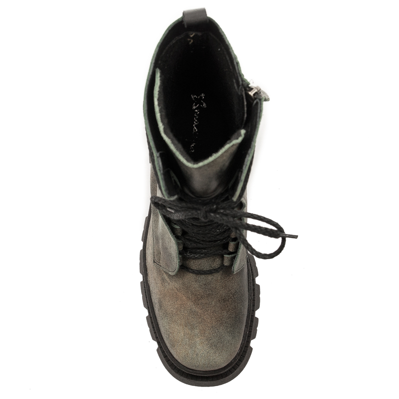 Maciejka 05693-09/00-3 Green Lace-Up Boots