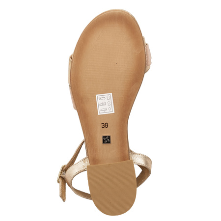 Maciejka Women's Leather Gold Sandals