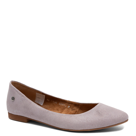 Maciejka Leather Classic Ballerinas Suede Beige 4100W-11/00-8