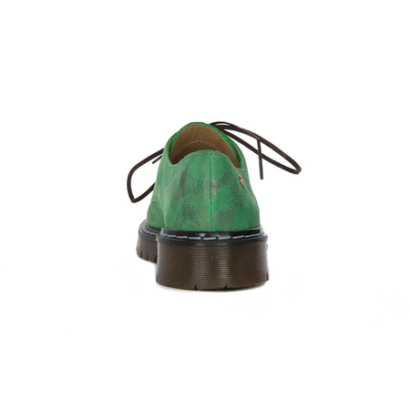 Maciejka 04087-09/00-5 Green+Gold Flat Shoes