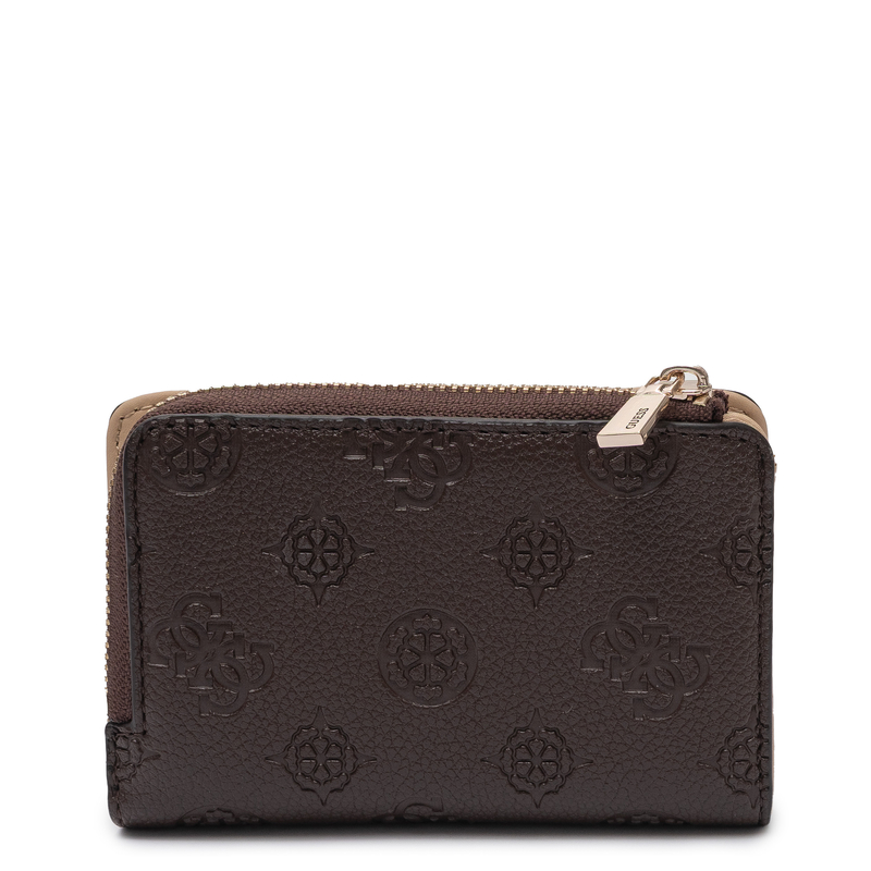 Guess Portfel Damski Elegancki Klasyczny Brązowy PD2222156-BROWN LOGO