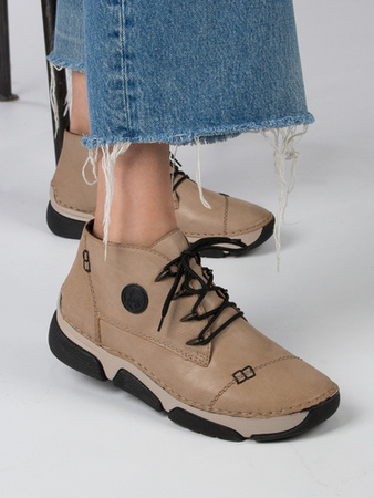 Rieker platform warmed Beige Boots