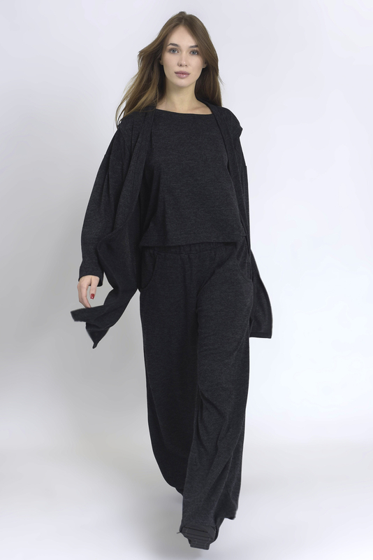 Maciejka Women's knitted blouse Lucia Graphite