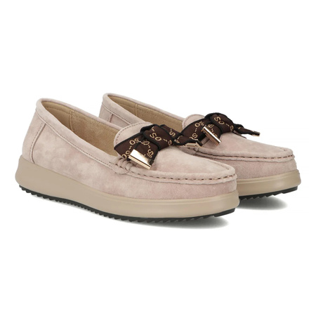 Filippo Beige Leather Shoes