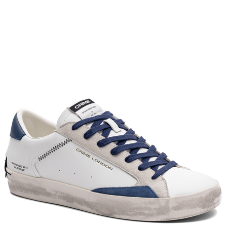 Crime London Skórzane Sneakersy Męskie Białe 19003PP8.10