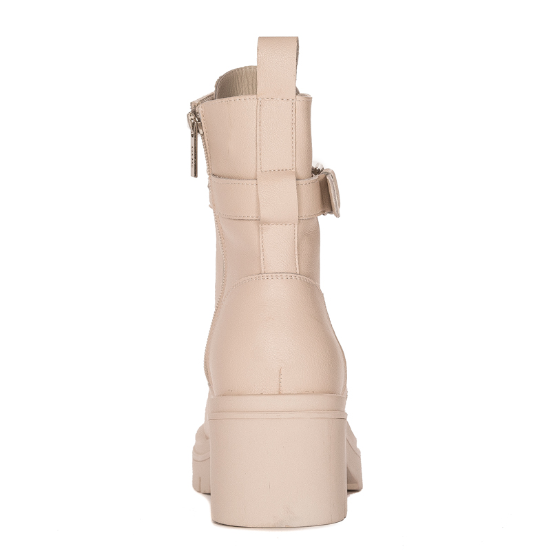 GOE Women's warm leather beige boots