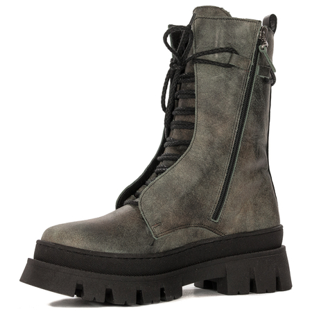 Maciejka 05693-09/00-3 Green Lace-Up Boots