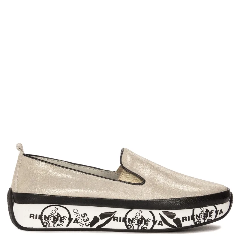 S.Barski Women's Low shoes Leather Gold