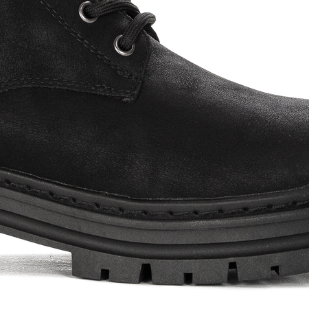 Sergio Leone Botki ocieplane Czarny Nubuck