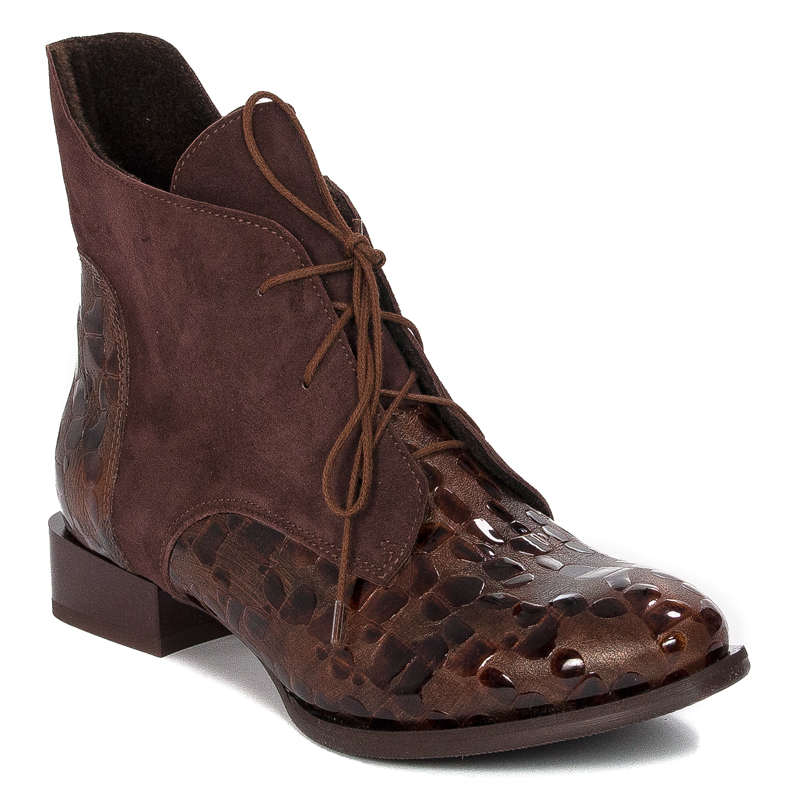 Maciejka Brown Women's Lace-Up Boots