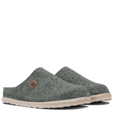 Inblu Felt Home Slippers Leather Insole Green CS000047-GREEN