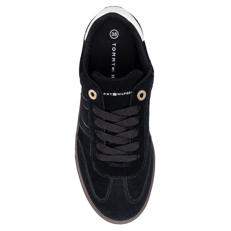 Tommy Hilfiger Platform Sneakers for Women with Embroidered H Black/Off White T3A9-33988-1840A794