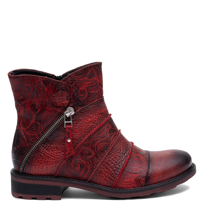 Maciejka Leather Warm-Lined Ankle Boots 3 Cm Red 07610-08/00-8