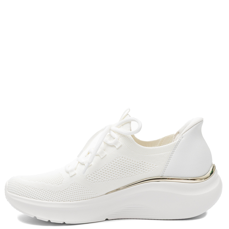 Skechers Bobs Sport Slip-ins Sneakersy na Platformie Białe 117617-WHT