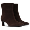Boccato Women's Leather Velvet Brown Ankle Boots