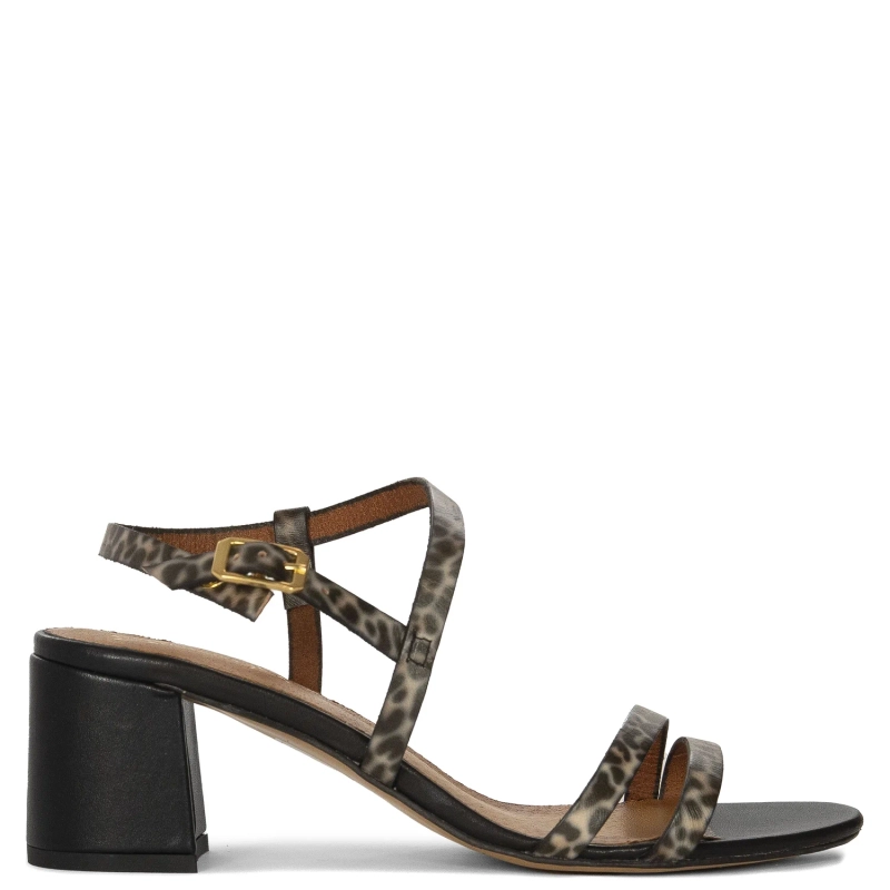 Maciejka Women's High Heel Leather Sandals Black