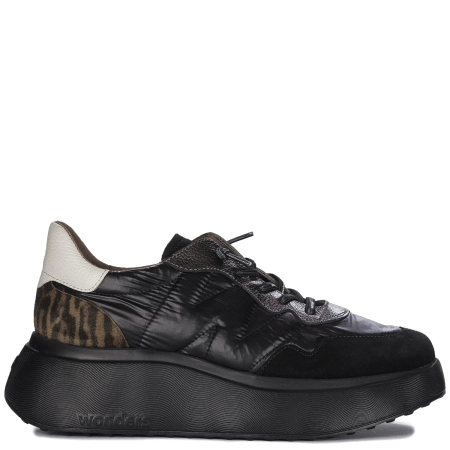 Wonders Women's Sneakers low shoes Roma Negro Plomo