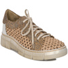 Maciejka Leather Woven Platform Lace-Ups Breathable Beige 05850-04/00-1