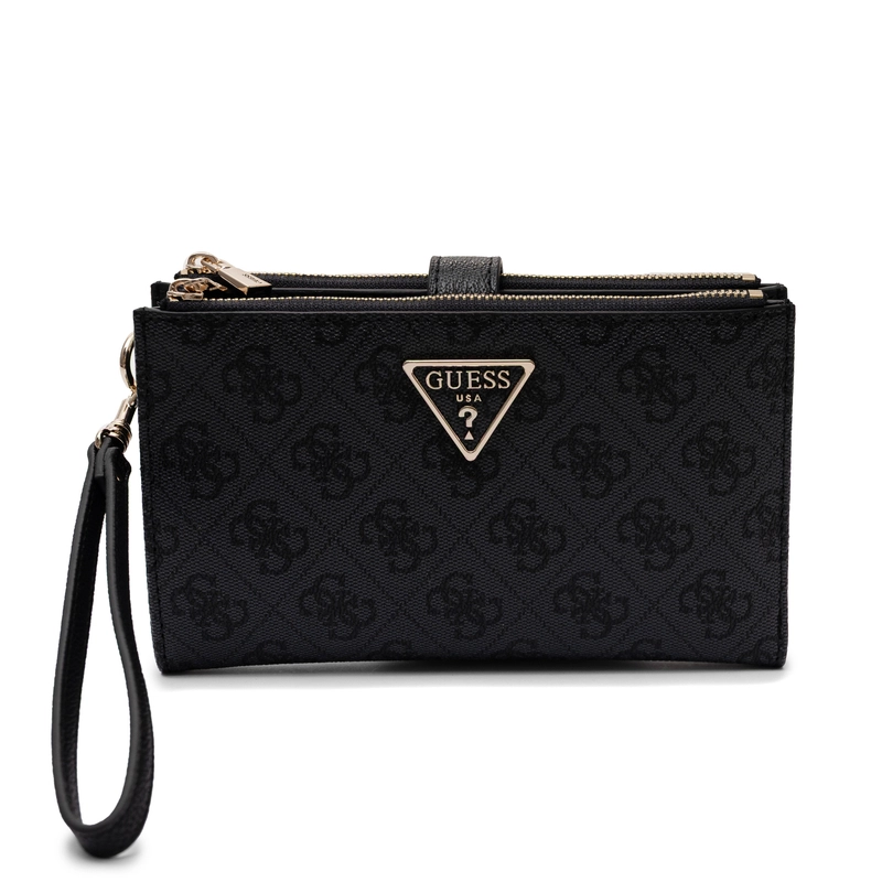 Guess Portfel Damski Elegancki Klasyczny Czarny SG7459157-COAL LOGO