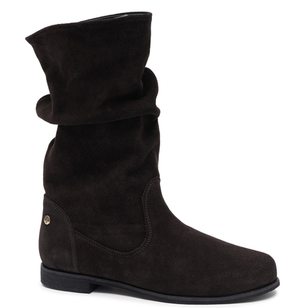 Maciejka Genuine Suede Leather Slouchy Boots Flat Heel Brown 5057W-02/00-6