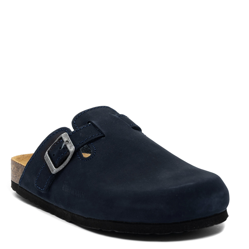 Dr. Brinkmann Leather Mules Orthopedic Closed Toe Navy 600355-NERPIO