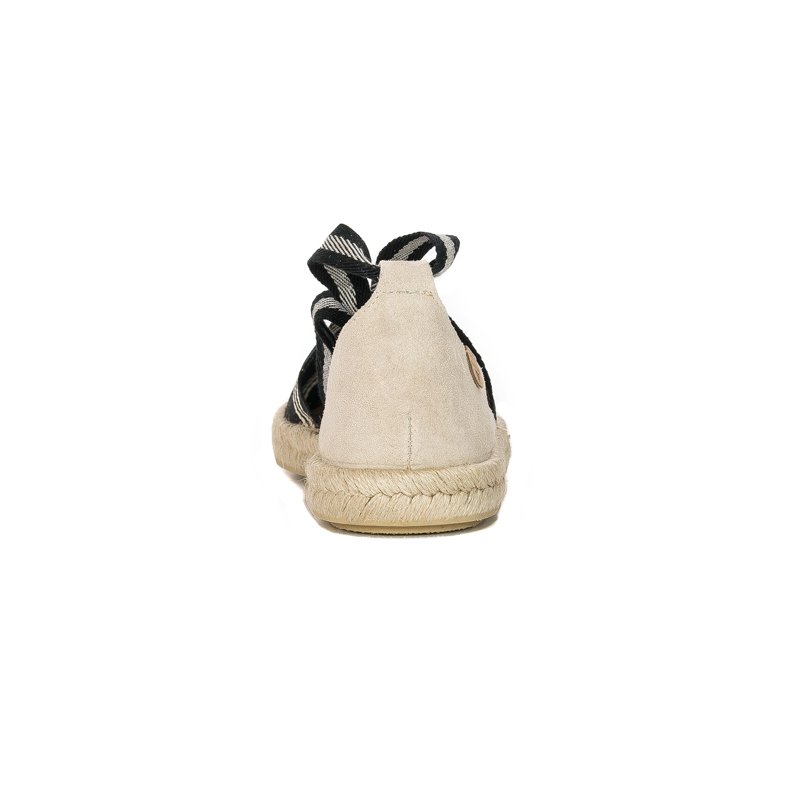 Verbenas 07 0128 0527 Erea Banda Marinera Serraje Crudo+Negro Espadrilles
