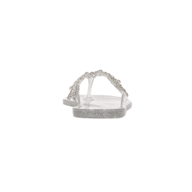 Sca'viola Women's Silver flip-flops slippers