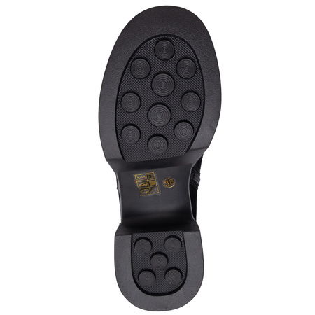 Artiker Botki Welurowe Na Platformie Damskie Na Klocku Czarne 57C0158