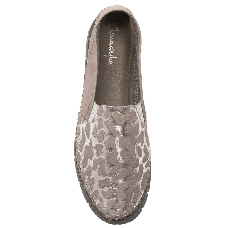 Maciejka Beige + Silver Low Shoes