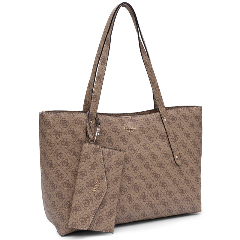 Guess Abey Classic Women's Tote Bag Large A4 With Pouch Beige HWLG9648240-BEIGE