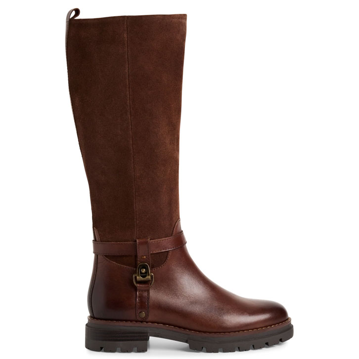 Marco Tozzi Women’s Leather Knee-High Boots Warm Lined Chestnut Brown 2-25603-43-375