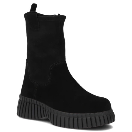 Filippo Suede Platform Ankle Boots High Upper Black DBT7163/25 BK