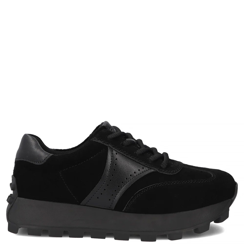 Filippo Women's Leather Sneakers Sporty Platform Black DP7976-26-BK