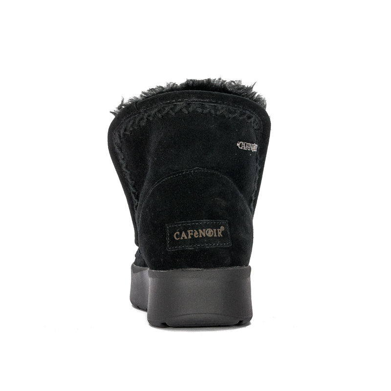 CAFENOIR Women's leather ankle boots Nero black