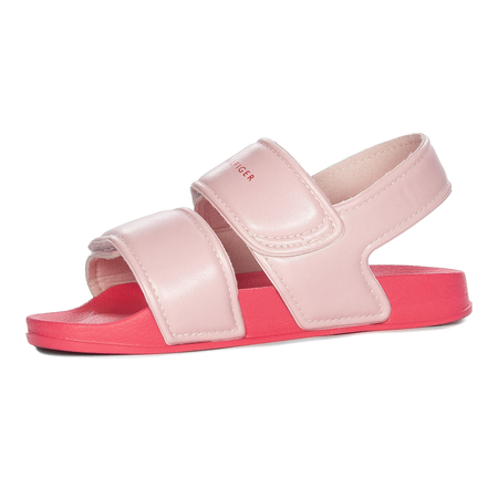 Tommy Hilfiger Sandały Dziecięce Dziewczęce Na Rzepy Różowe
