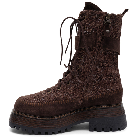 Maciejka Women's Brown Leather Platform Ankle Boots 07607-02/00-8