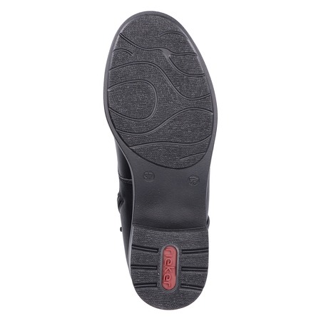 Rieker Sznurowane Botki Damskie Na klocku Ocieplane Czarne 75430-00-BLACK